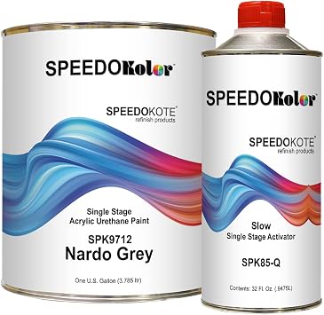 Speedokote High Gloss Nardo Grey 2K Acrylic Urethane, 41 Gallon Slow Kit, SPK9712/SPK85
