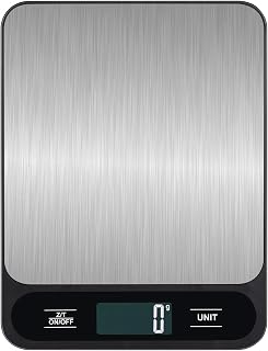 Smart Food Scale 10kg/1g Digital Kitchen Scale Grams and Ounces for Cooking Baking Weight Loss Stainless Steel Battery Included Black