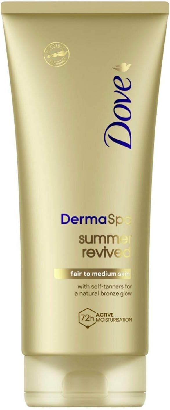 Dove Light to Medium Self Tan Lotion 1 Gradual Tan Lotion For Sun-Kissed Skin Tanning Lotion For All Skin Types 200 ml