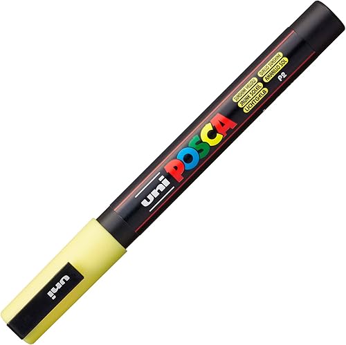 Uni-ball Uni POSCA 186510 - Marcador (0.035-0.051 in, ancho de línea, color amarillo claro)