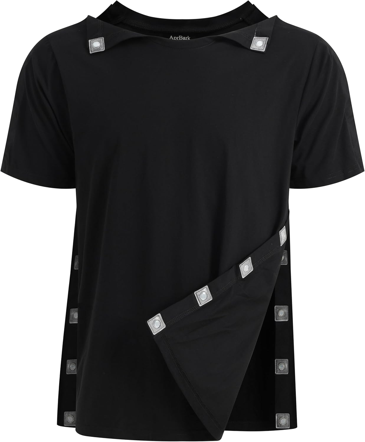 Post Shoulder Surgery Recovery Shirt with Magnetic Buttons for Women Crew Neck Tear...