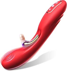 Adult Sex Toys Dildo Vibrator - Clitoral G Spot Dual Stimulate Rabbit Vibrator with 2 * 9 Intense Vibration Modes, Female Vibrator Vaginal Anal Sex Toys Nipple Clit Massager for Women Couple(Red)
