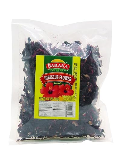 Flores secas de hibisco de Baraka. (3.53 oz)