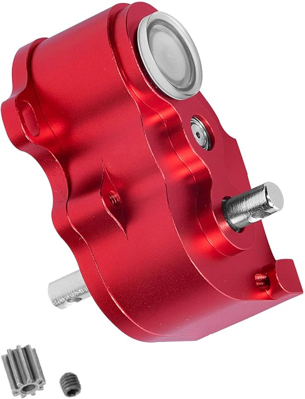 LCG Middle Transmission Gearbox Upgrades Part for 1/10 RC Crawler car SCX10 SCX10 ii 90047 Wraith,Aluminum Center Transmission Gearbox Hops up,Red