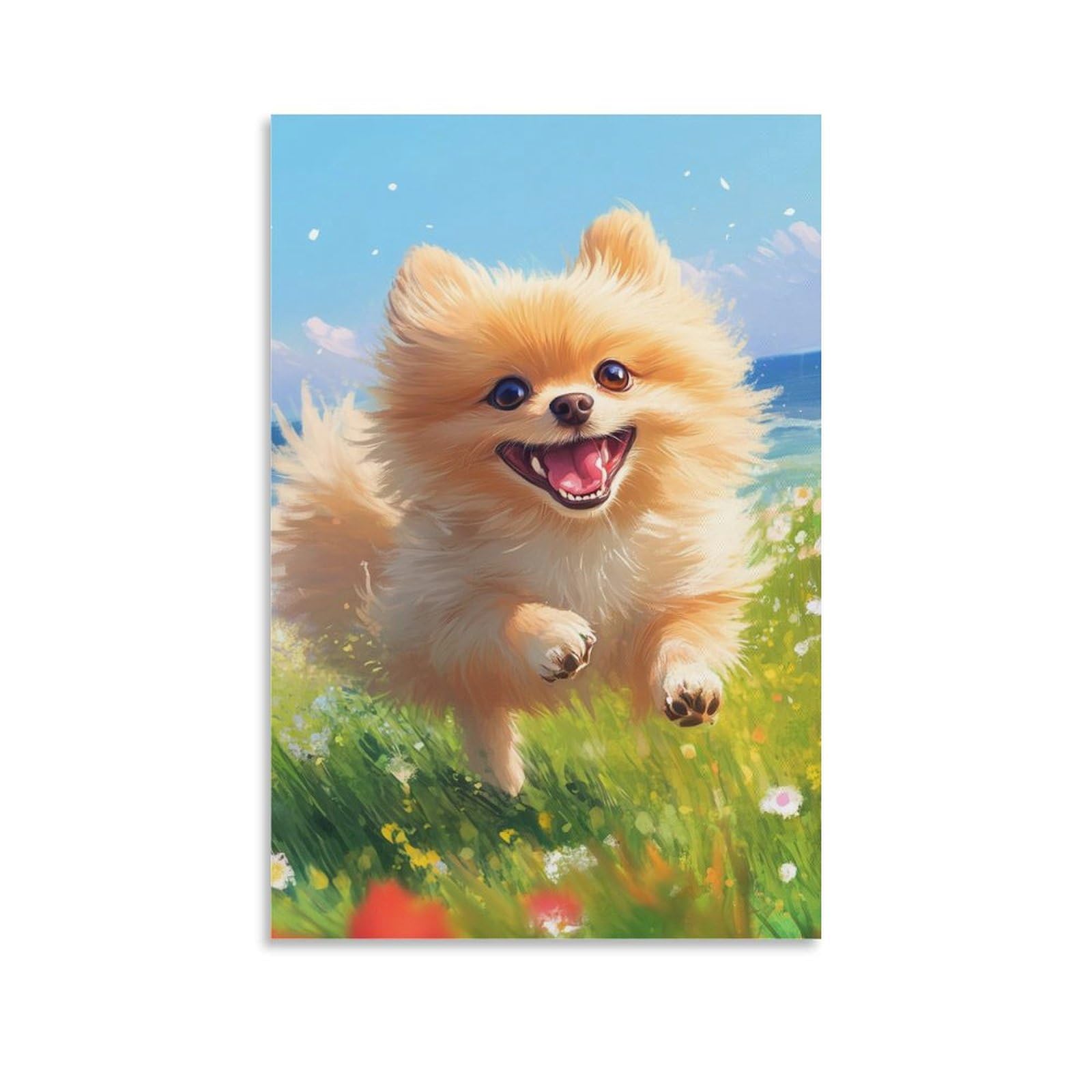 Tableau impression sur toile chien Pomérien pour rafraîchir un mur vide - 6