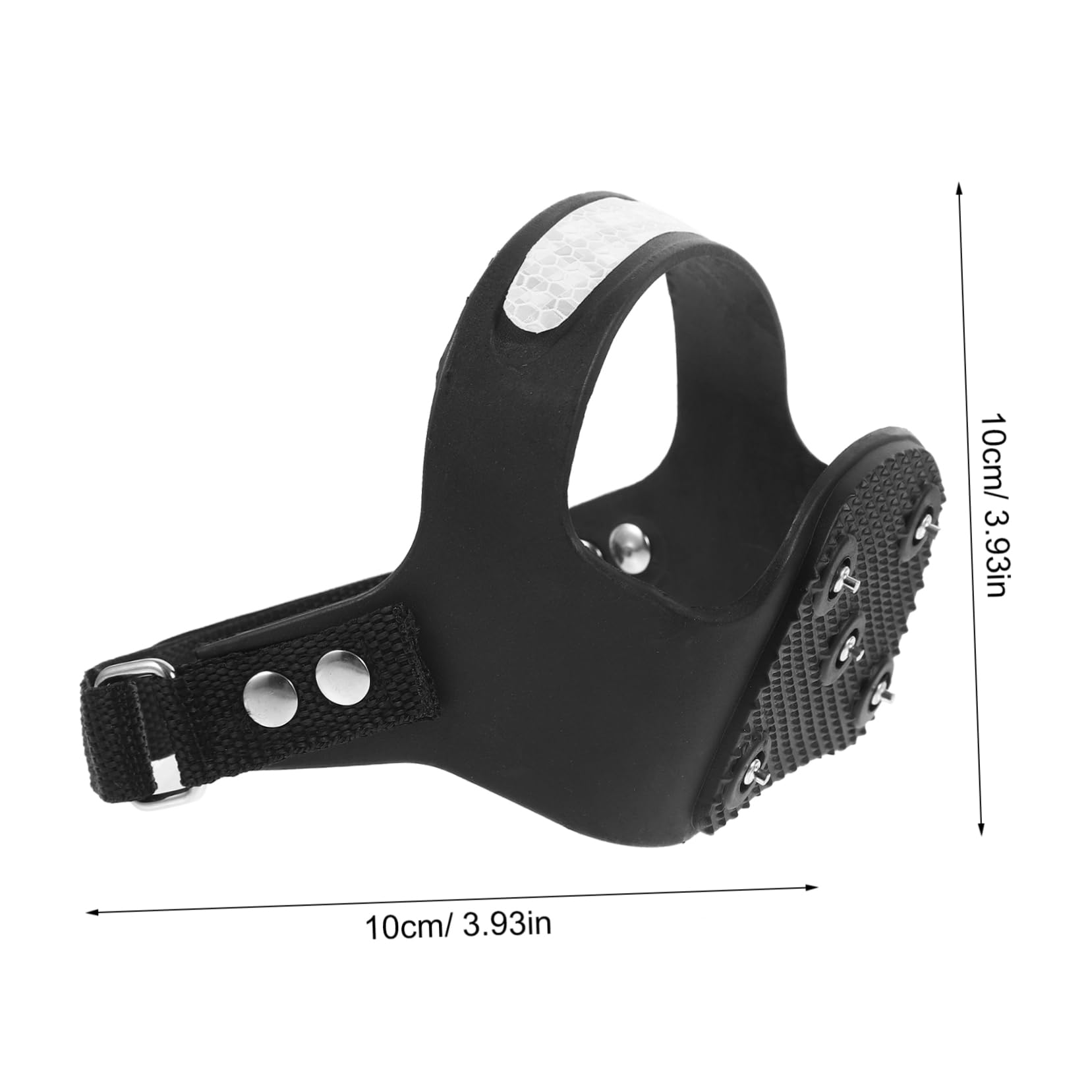 CALLARON 2paires Crampons Antidérapants Silicone Pour Chaussures Dents Sécurisée Pour Randonnée Et Sur Neige Et Glace Noir