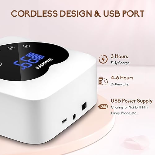 Miniatura 4 de Lámpara de uñas LED UV recargable, luz UV inalámbrica para uñas, lámpara UV inalámbrica para manicura y pedicura, adecuada para salón y hogar