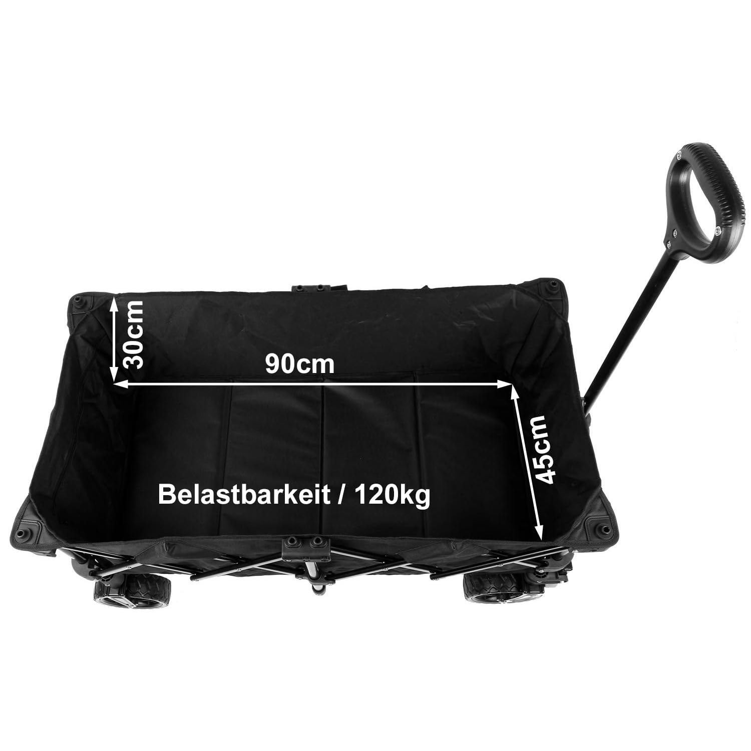 Mach1 Chariot à Bras Pliable Noir Chariot de Transport Peu encombrant Chariot à Bras très Grande capacité de Charge 120 kg