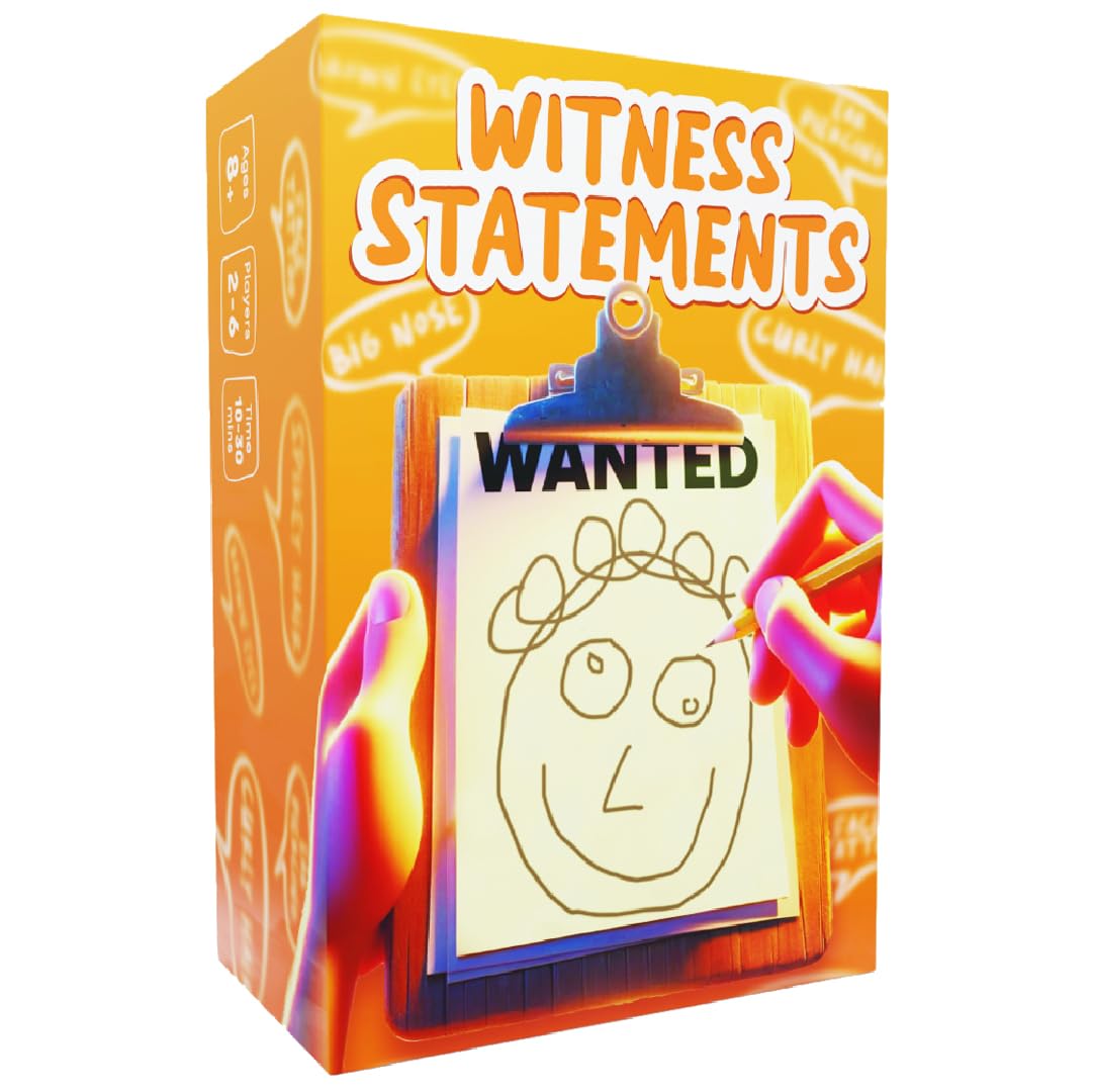 Witness Statements: Fun Family Detective Drawing Party Card Game for Adults, Teen and Kids
