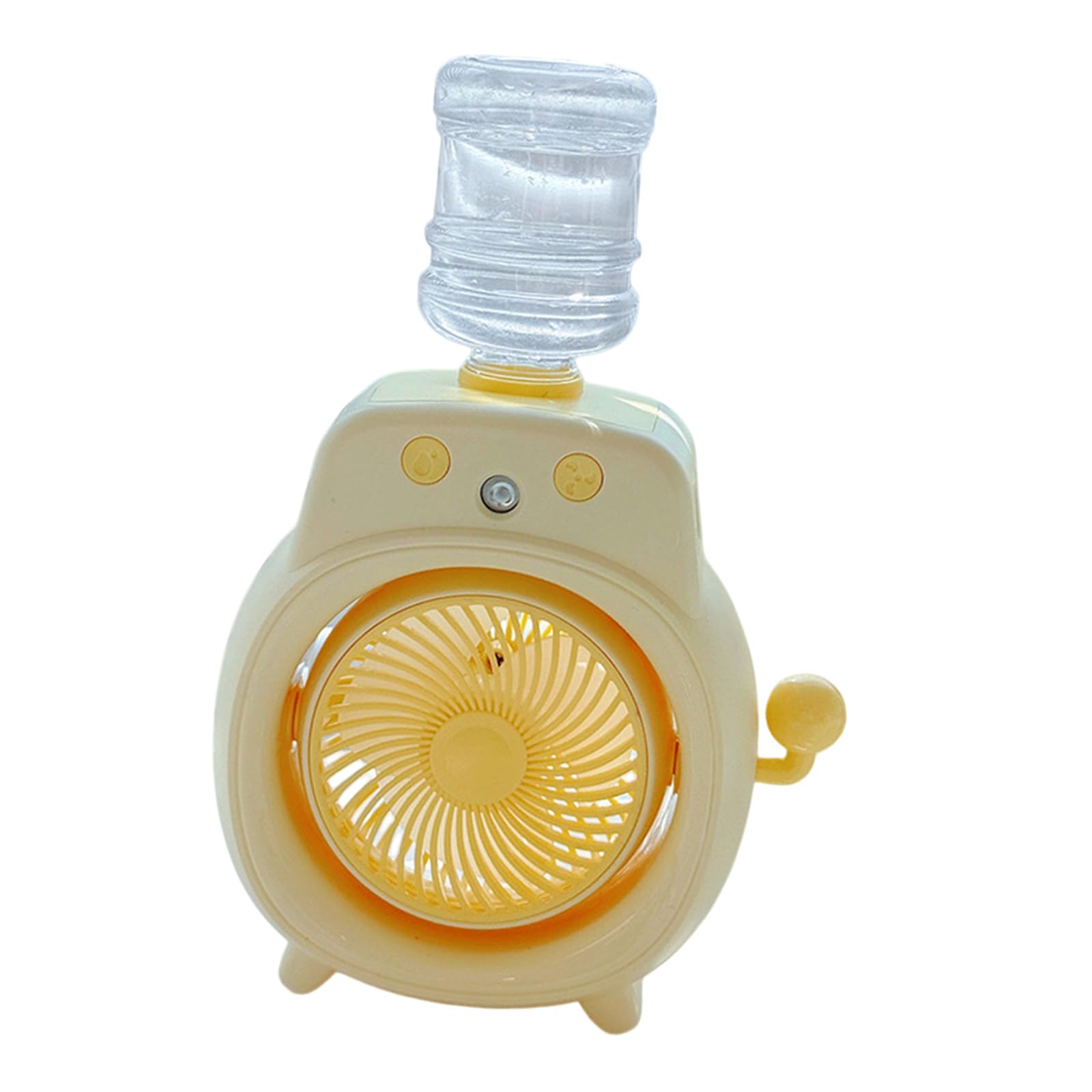 Belowsyaler Yellow Handheld Desktop Fan With Mists Function And 3 Adjustable Wind Speeds Quiet Operations Easy To Clean Suitable For Home Desktop Fan