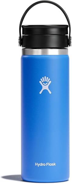 Hydro Flask Flex Sip Coffee Tumbler – Insulated Stainless Steel, Non Spill, Leak Proof Travel Coffee Cup 20 Oz Cascade Blue