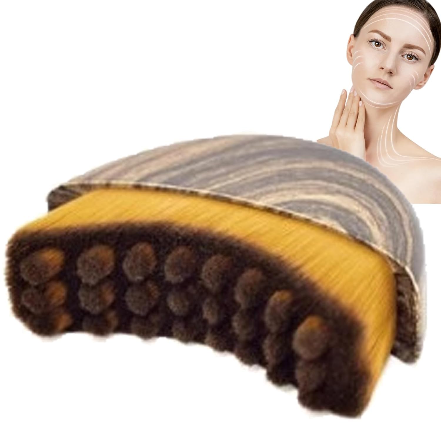 Whimsical Lymphatic Contour Face Brush – Wooden Facial Massage Brush for Sculpting, Lifting & Deep Cleansing – Soft Dense Bristles for Skin Detox & Glow-picture-30