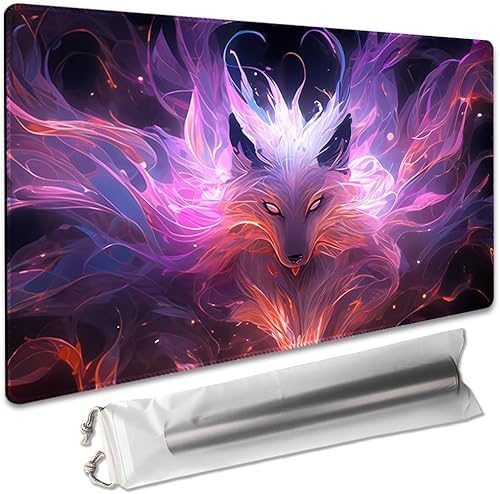 Miniatura 14 de Juego de mesa prémium de 24 x 14 pulgadas, tapete de juego MTG compatible con OCG CCG RPG TCG Playmat (Rebellion Dragons)