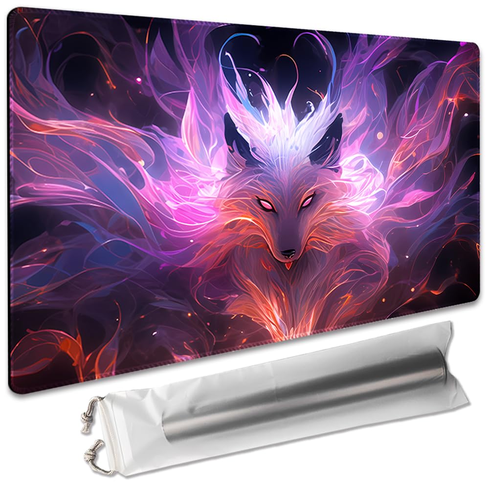 Board Game 14x24in MTG Playmat Compatible for OCG CCG RPG TCG Playmats (Nine Tailed Fox 3) โ image 1
