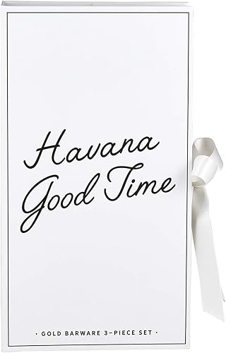 Santa Barbara Design Studio Juego de regalo para beber artículos esenciales Sippin' Pretty caja de regalo de libro de cartón en blanco y negro, 3