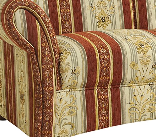 Max Winzer 2 Sitzer Vollpolstersofa Charlotte im Landhausstil | Mit Chatosenseitenteil in Chenillegewebe Rot - 6110-2100-2046823 Max Winzer 2 Sitzer Vollpolstersofa Charlotte im Landhausstil | Mit Chatosenseitenteil in Chenillegewebe Rot
