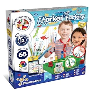 Science4you Creator Marker Studio for Kids Age 6 7 8+ - Make Your Own Pens, 12 Activities + 65 Contents, Stem Toys and Games, Arts & Crafts for Kids, Markers Gifts for 6 7 8 9+ Year Old Girls & Boys
