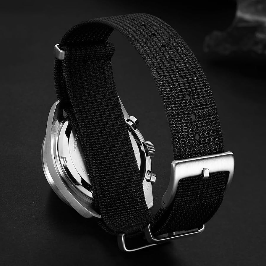 CADISEN Orologio Uomo Quarzo Minimal – Vetro Zaffiro, Cinturino In Nylon, Impermeabile 50m – Regalo