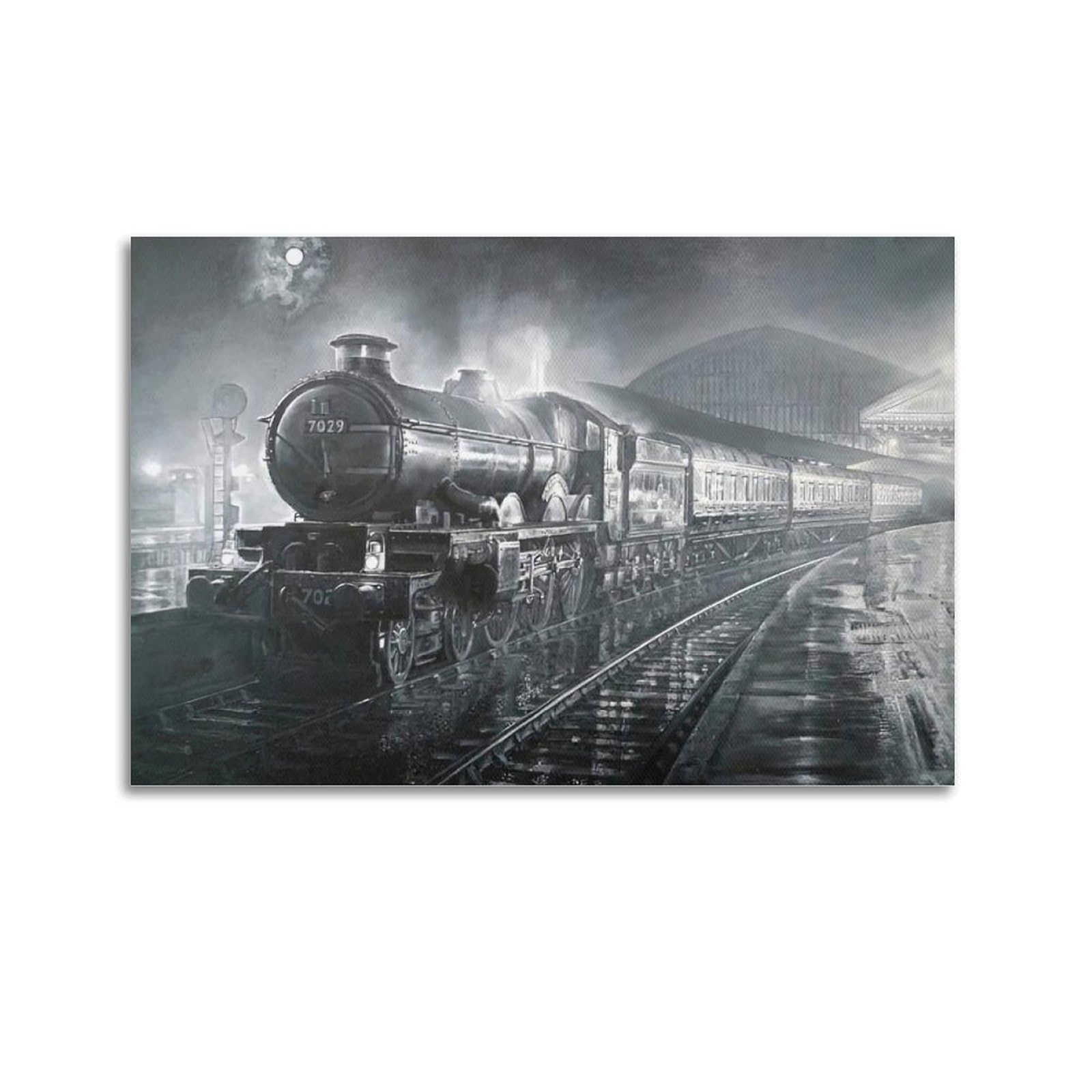 ZSZWHJ Vintage Transport Art Poster Steam Train 7029 Poster Decorative Painting Canvas Wall Posters And Art Picture Print Modern Family Bedroom Decor Posters 20x30inch(50x75cm)