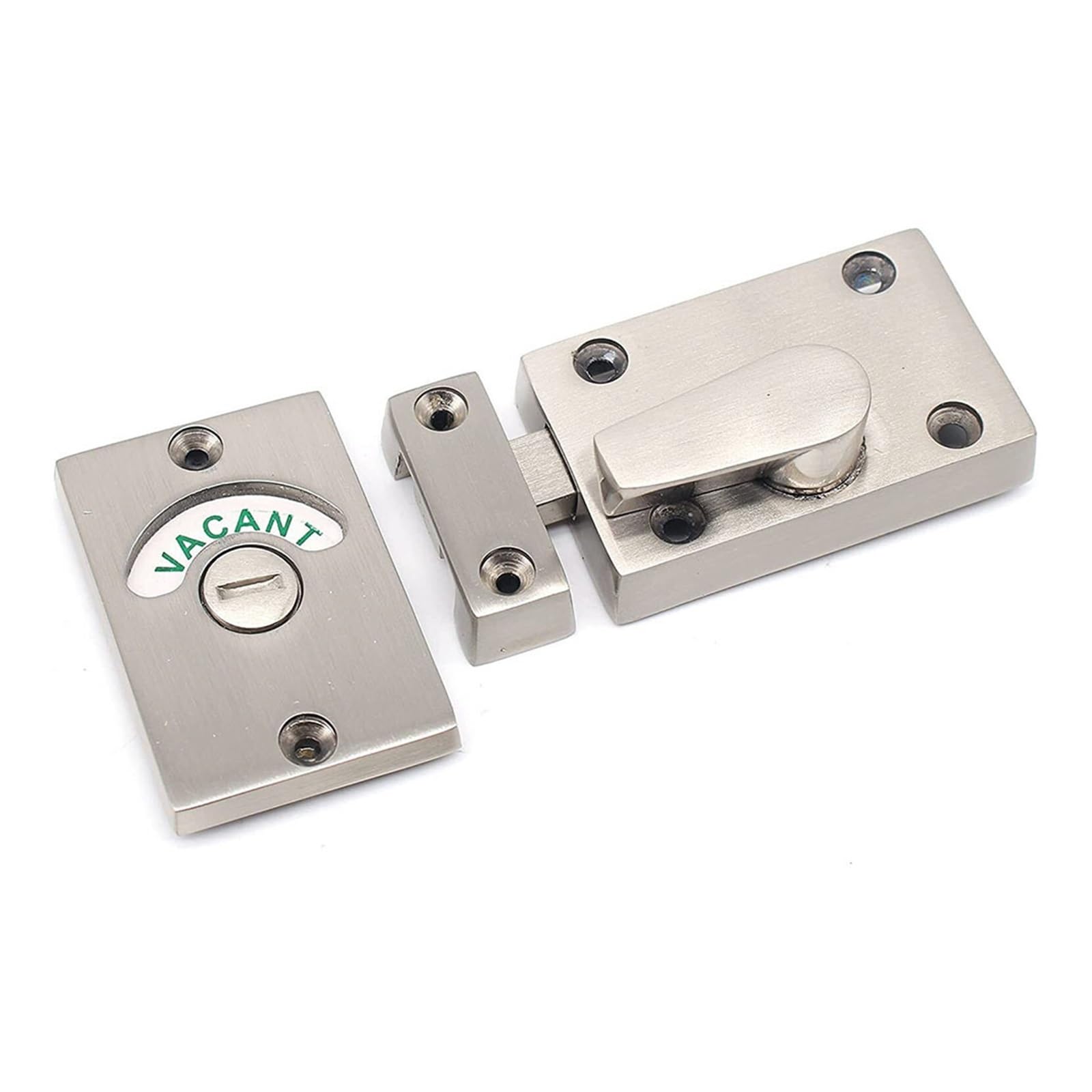 Bojhgo Color1 Bathroom Indicator Lock Satin Nickel Vacant Engaged Polished Chrome Brass Zinc Alloy 1Pcs 59 * 40Mm Door