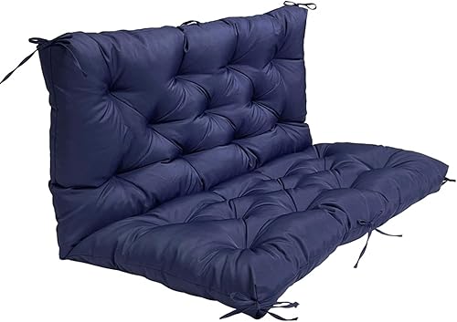 Miniatura 8 de SUMURI Cojines de columpio para porche, cojín de banco impermeable para muebles de exterior, cojines de repuesto lavables de 2 a 3 plazas, cojines