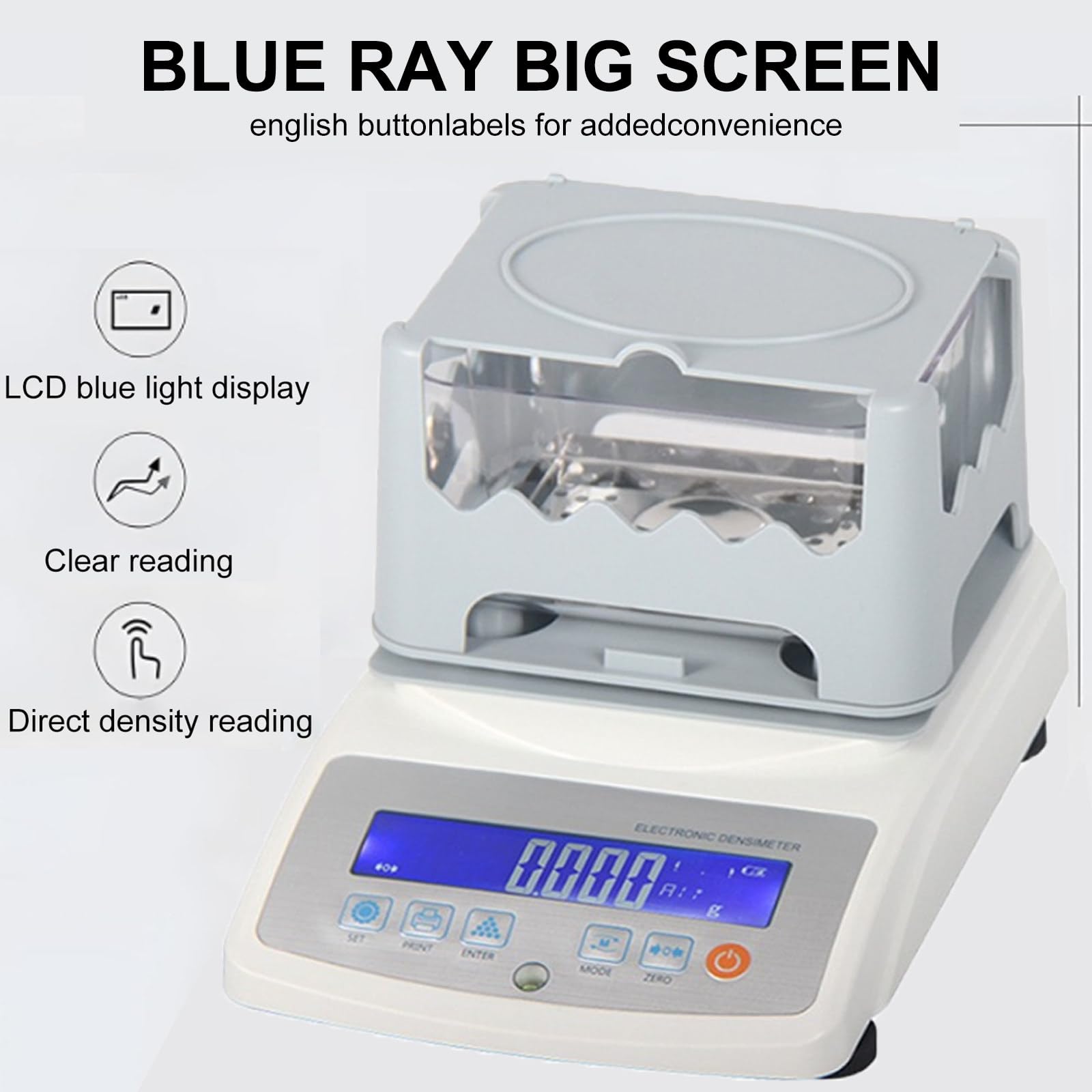 Máquina digital de prueba de pureza de oro, kit automático de prueba de oro, medidor de densidad para detectar volumen para oro, plata, platino, 300 g