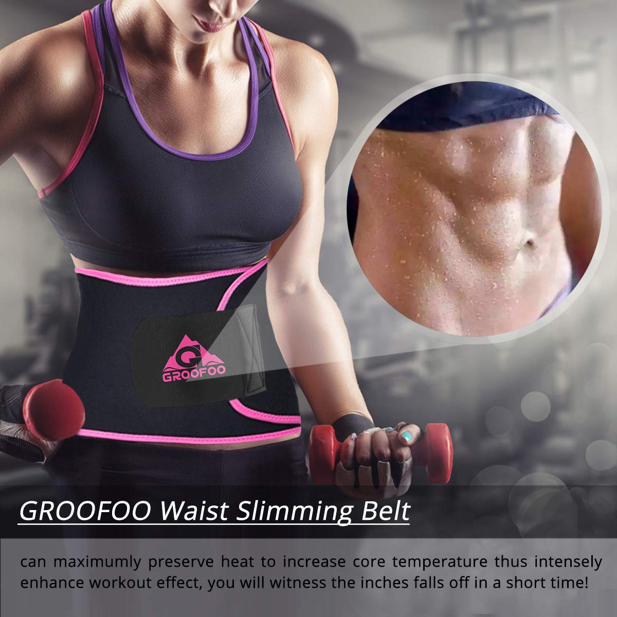 Ceinture minceur de sudation sport elastique serre taille corset sculptant réglable ceinture