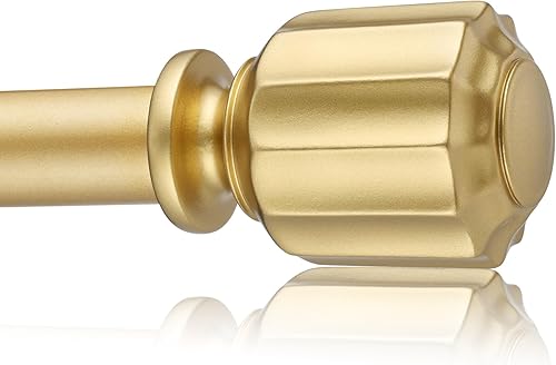 Miniatura 8 de Barras de cortina para ventanas de 66 a 120 pulgadas de diámetro, barras de cortina negras ajustables, decorativas, resistentes, largas, para sala