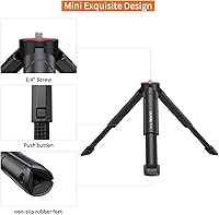Vista 4 de UURIG TP05 Mini trípode extensible para cámara, portátil, mango para selfie, trípode de cámara web de escritorio con tornillo de 1/4 pulgadas