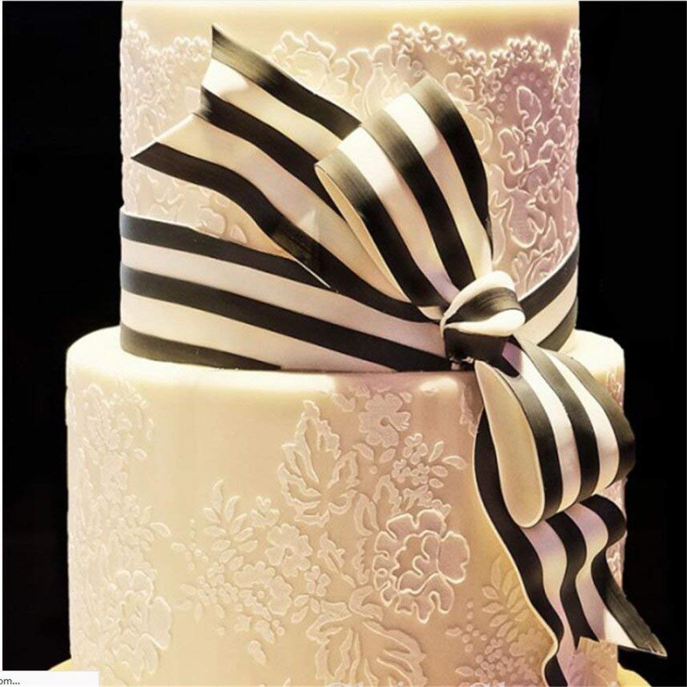 Valink Pattern 04 Vak Plastic Sugarcraft Fondant Cake Stencil,Flower Template Mold,Cake Lace Border Mould,Icing Sugarcraft Cake Decorating Tool,Baking Mold For Wedding Birhday Cake Diy Decoration