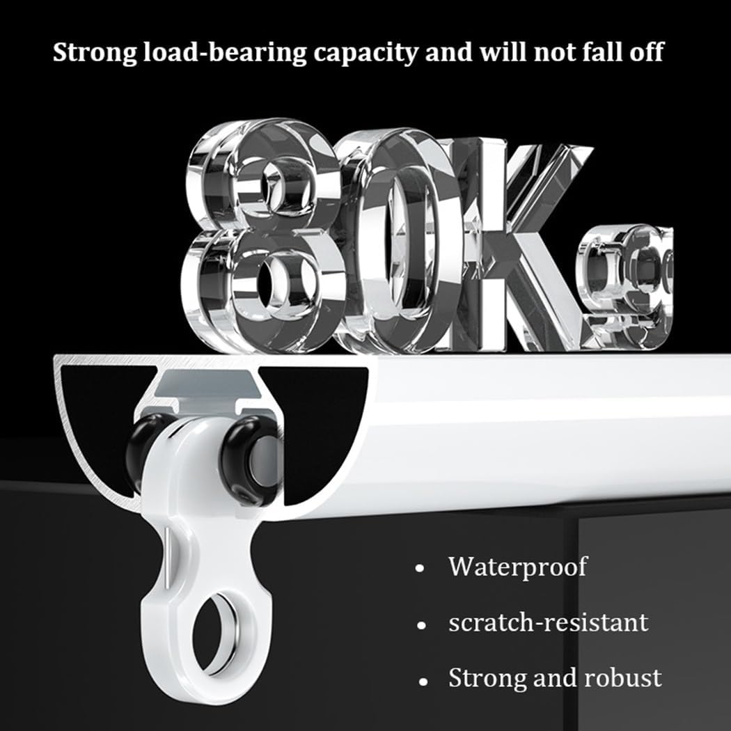 27-236in Aluminum Ceiling Curtain Track, Curved Sliding Rail Set for Room Divider, 11.8FT Ceiling Mount Curtain Rod, Versatile Curtain Track System