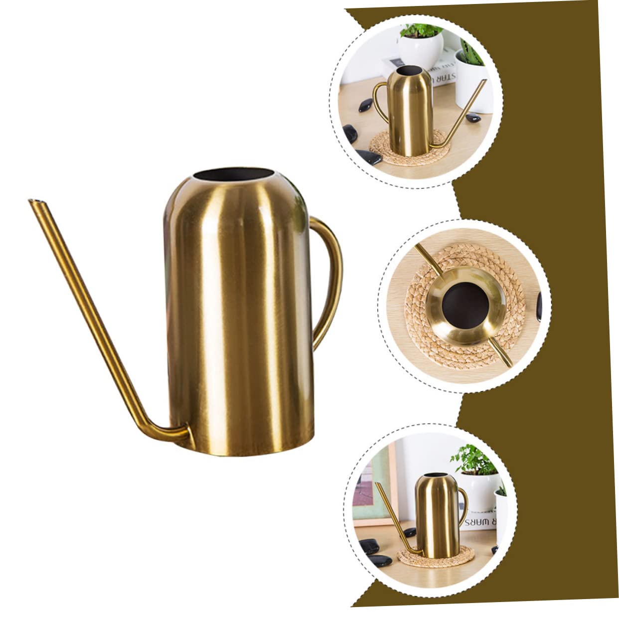 HANABASS 1 Pieza Regadera Inoxidable para Riego de Plantas y Suculentas Diseño Ergonómico y Duradero para y