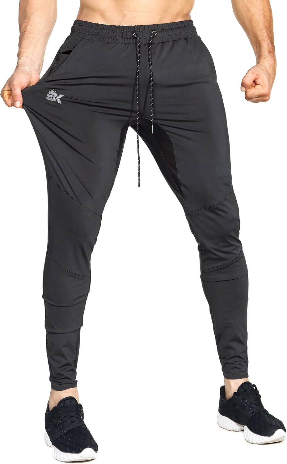 BROKIG Mens Lightweight Gym Jogger Pants,Men's Workout Sweatpants with Zip Pocket - Image 2