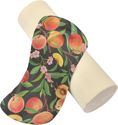 Miniatura 2 de KLL Almohada cervical redonda negra vintage con cierre de cremallera