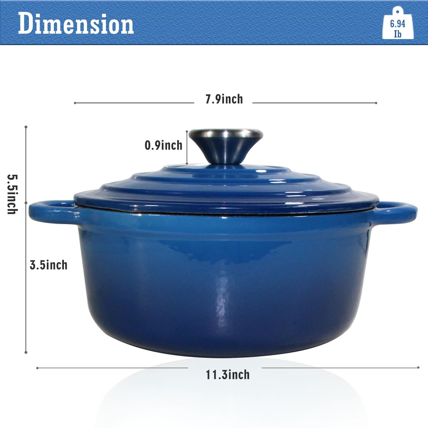 Amazon.co.jp: ふた付きエナメルダッチオーブンポット、2.1クォート