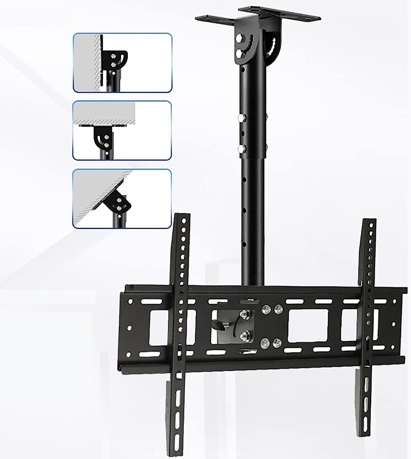 HPTHLY Multifunction Ceiling Tv Mount Adjustable Tv Bracket Fits Most 42-80Inch Flat Screen Display Max Loading Up To 176Lbs/80Kg Telescopic Height Adjustable Tv,