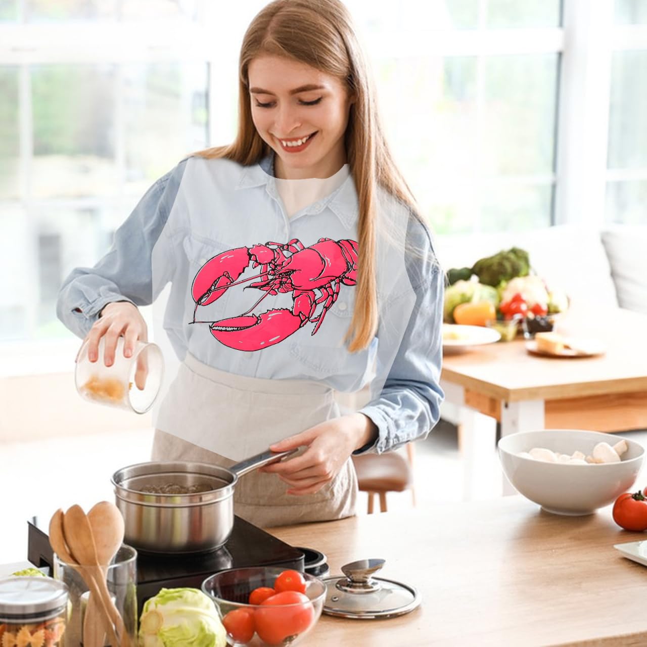 Amosfun Tablier Jetable Pour Adultes 100 PièCes Bavoirs Homard En Plastique RéSistant Pour Cuisine Et Service Alimentaire Protection Contre Taches Et DéVersements