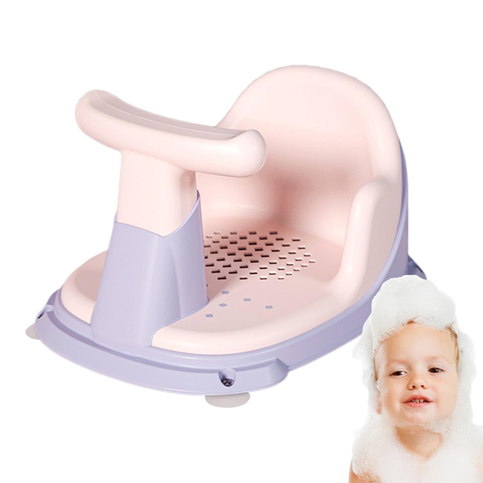 Sedile Per Doccia Con Ventose - Seggiolone Vasca Da Bagno 6 A 18, Supporto Il Dei Bambini | Ausilio Sit-Up Antiscivolo Vasche Schienale Alto Sicuro L'igiene Del Gioco Infantile
