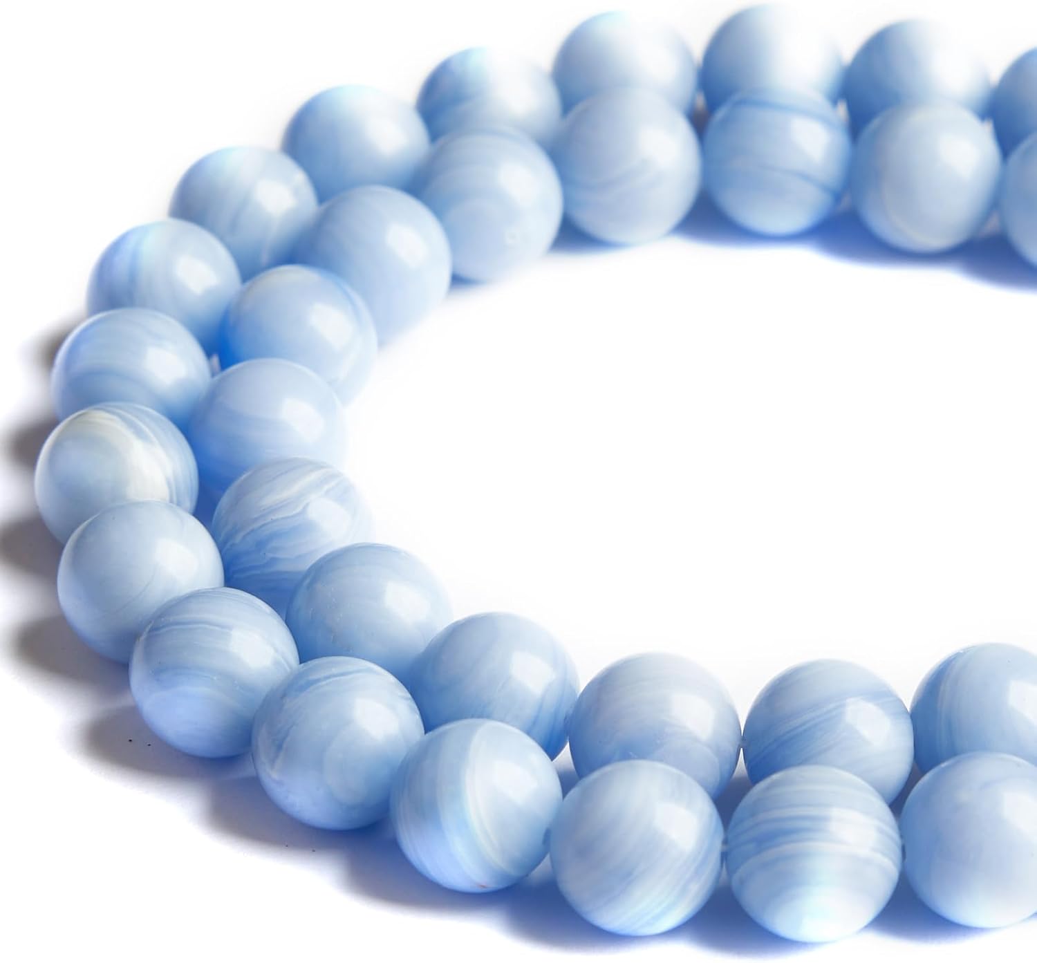 100pcs 6mm Blue Lace Agate Beads Natural Gemstone Beads Round Loose Beads for Jewelry and Bracelets Making - Image 2