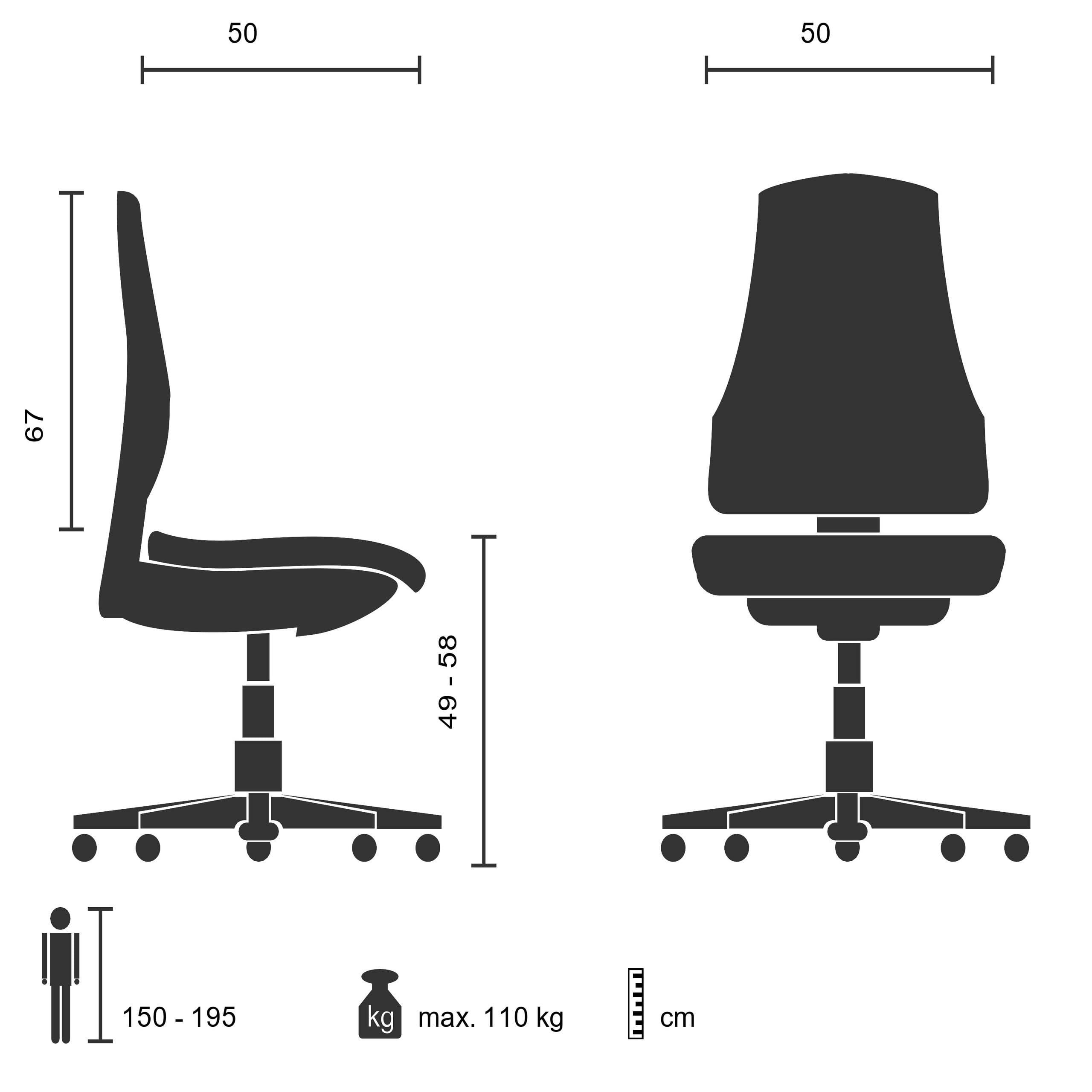 hjh OFFICE 660500 Profi Chefsessel Parma 20 Leder Schwarz Bürostuhl Drehstuhl, hohe Rückenlehne ergonomisch