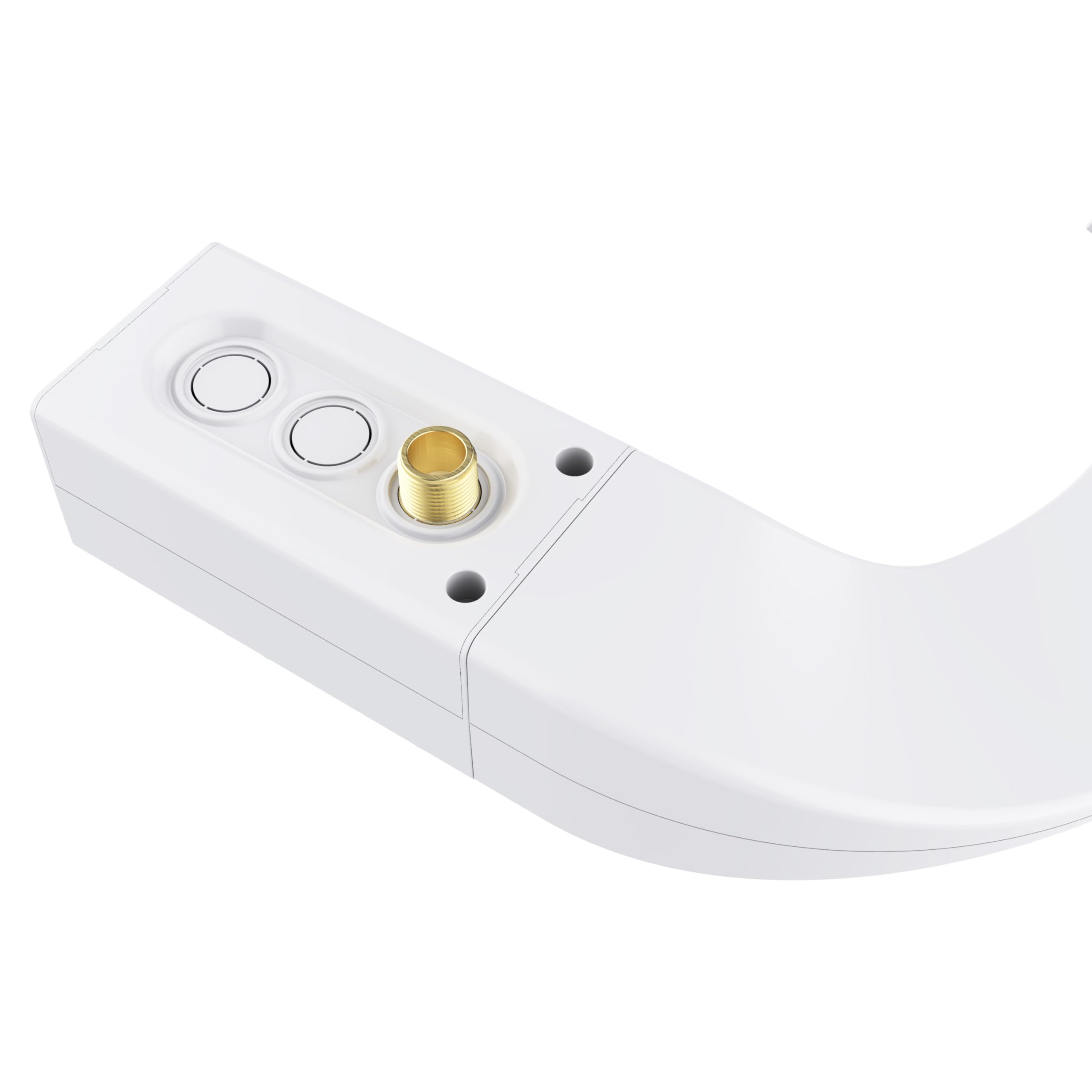 BIDETbidet Links/Rechts Reversible Süßwasser Deluxe Ultra-Slim WC-Aufsatz Austauschbarer Knauf Set Nicht Elektrisch Mit Düsen Scharnierdesign Einfache Installation Passend Für Die Meisten Toiletten