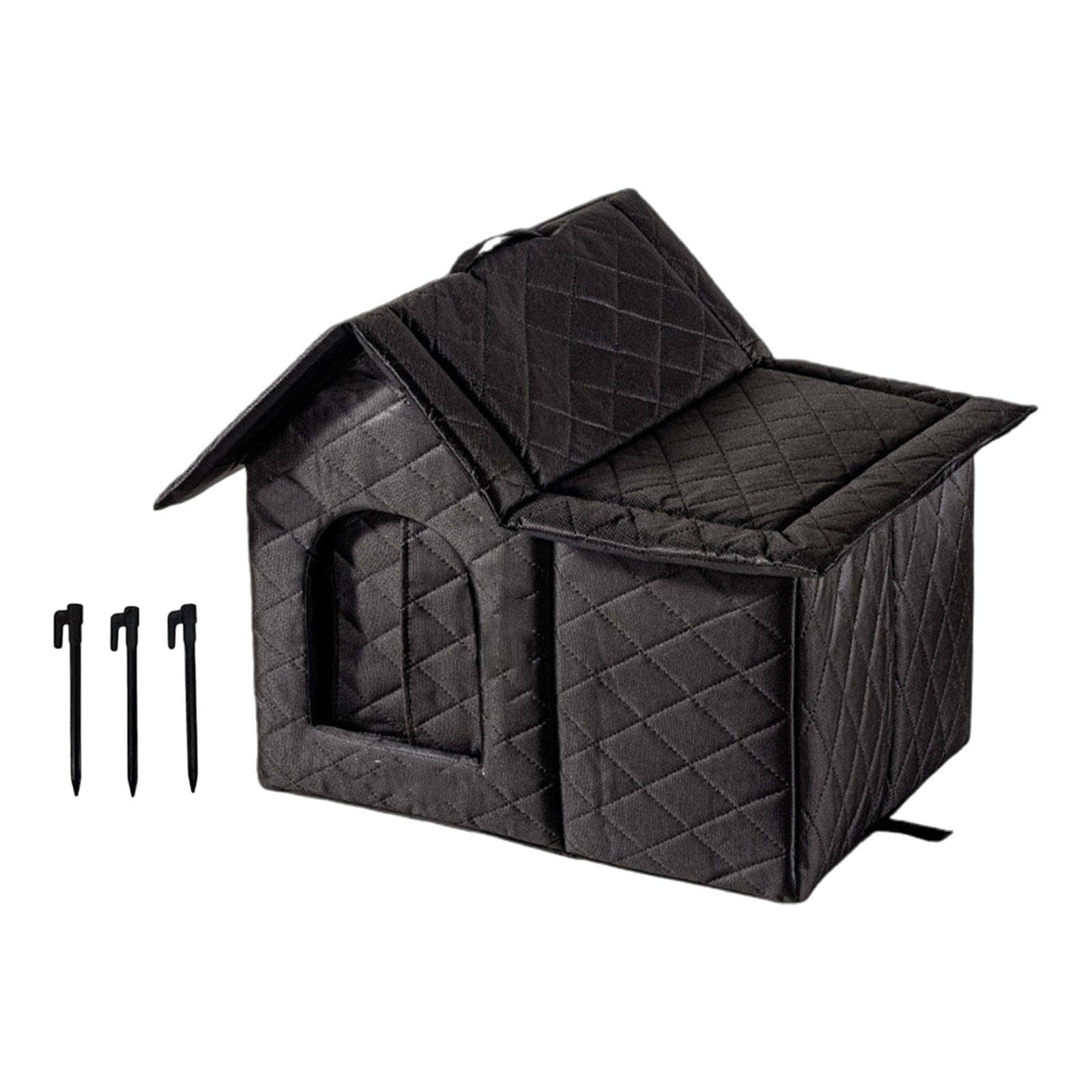 Sharplace Niche pour Chat Exterieur, Maison Chat, Cabane Chat Exterieur Hiver et Pluie, Lit Douillet et Chaud en Tissu Oxford pour l'hiver, Abri pour Errant et Chats Domestiques
