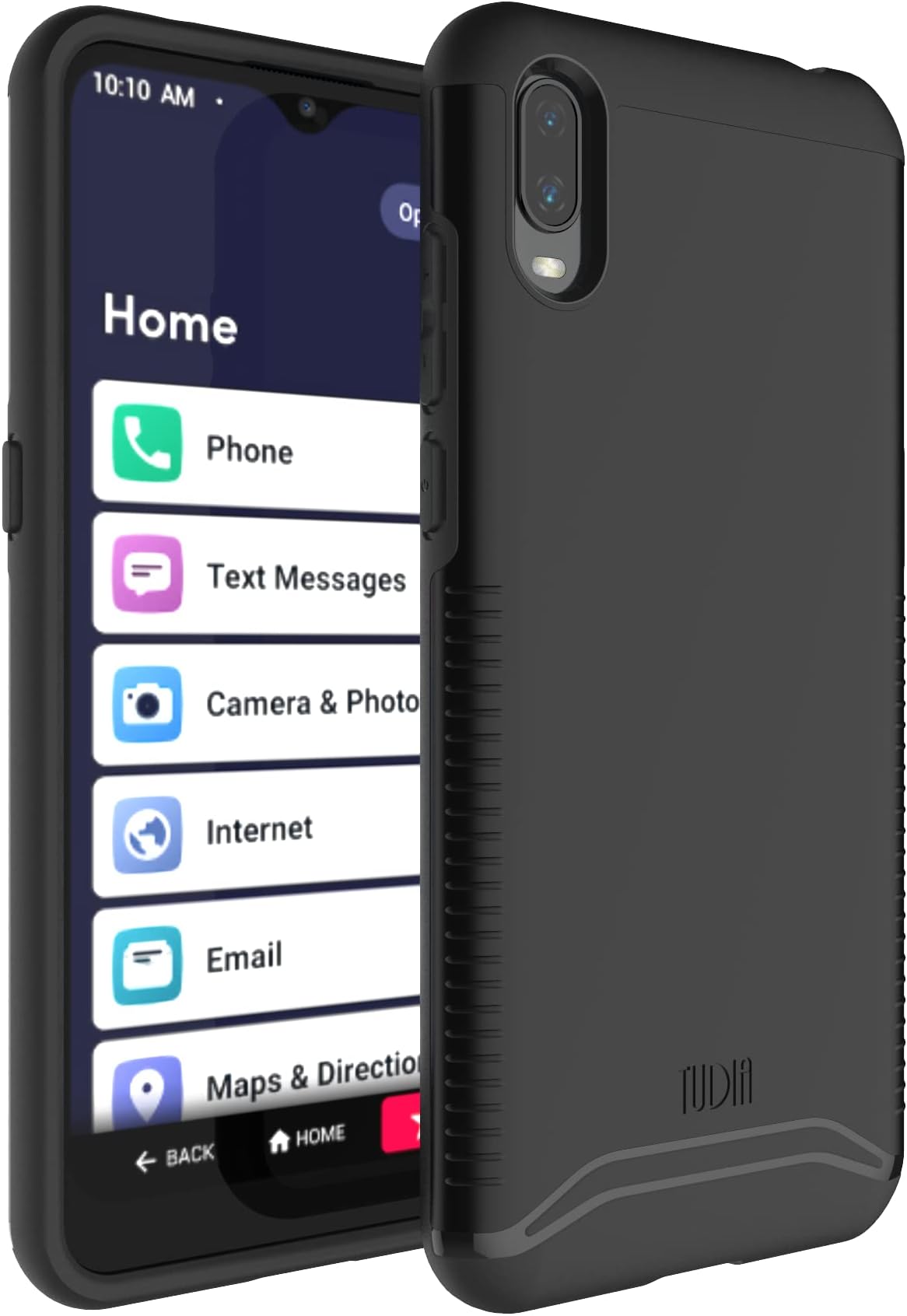 DualShield Designed for Jitterbug Smart 3 Case/Lively Smart Case, [Merge] Shockproof Military Grade Heavy Duty Dual Layer Tough Slim Hard Protective Case (Matte Black)