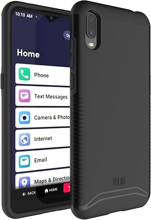 TUDIA DualShield Designed for Jitterbug Smart 3 Case, [Merge] Shockproof Military Grade Heavy Duty Dual Layer Slim Tough Protection for Lively Jitterbug Smart 3 Phone Case - Matte Black