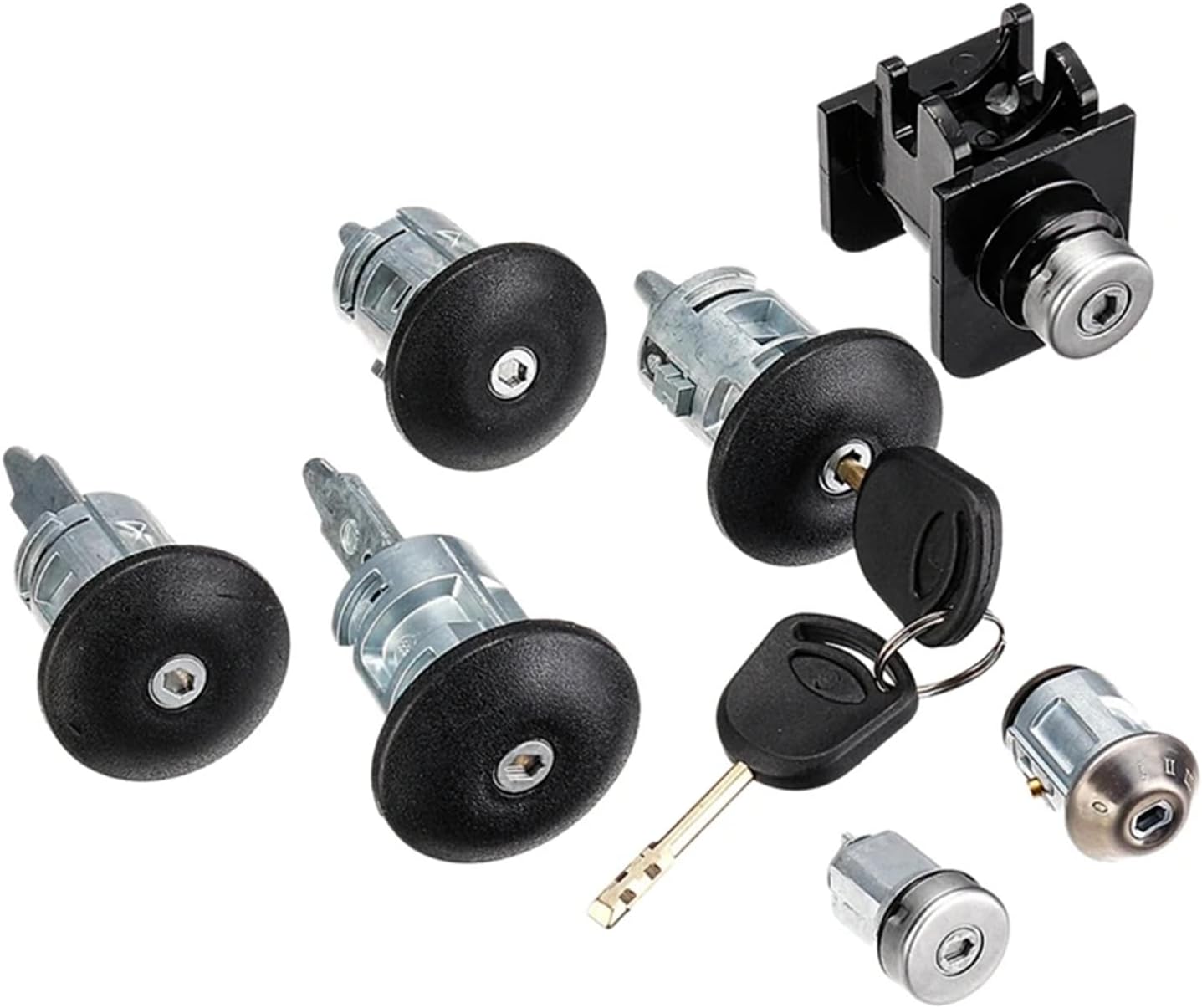 Heavy Duty Car Door Cylinder Kits with Engine Ignition Switches YC15V22050YG for MK6 4359018 4119503 Door Cylinder Ignition Switches Set