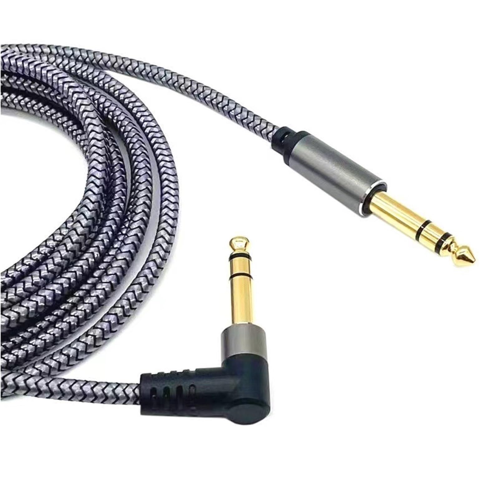 Kabel Do Gitary Gitara Kablowa 6,35 Mm Z Kątem Prostym Na Prawy