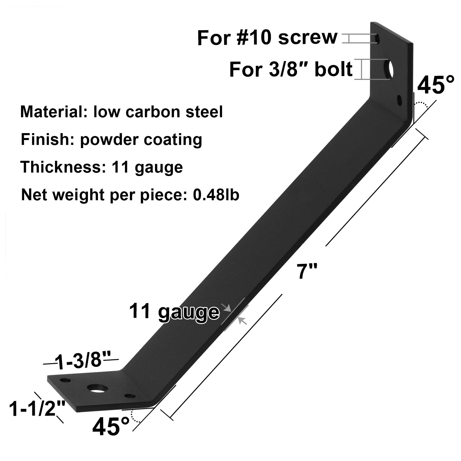 45 Degree Angle Brackets - Post Braces -2 45 Degree Angle Brackets - Post Braces -2