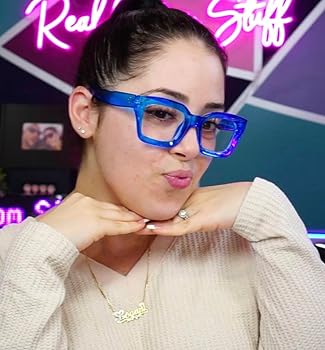 Funky Junque Clear Fashion Glasses - Transparent Blue at