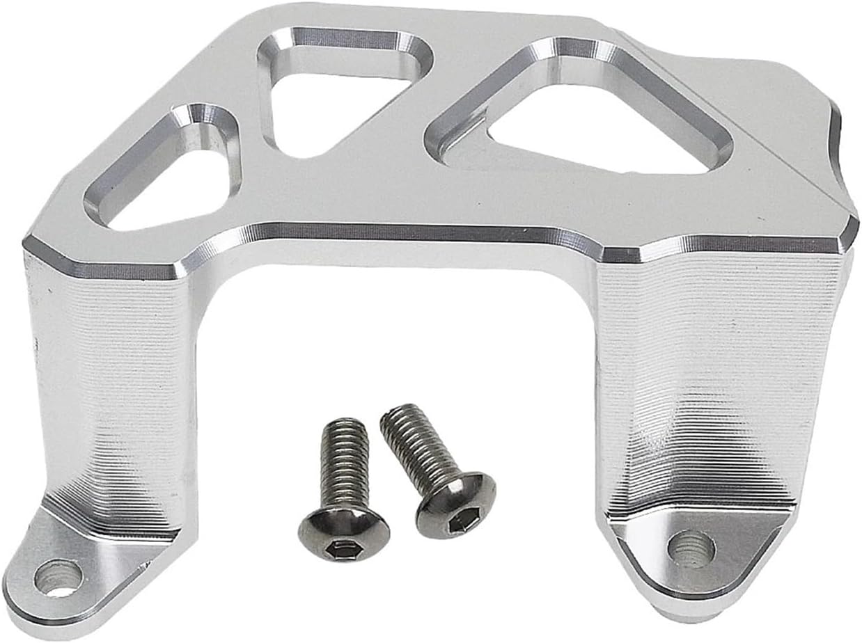 Compatible with EXC EXCF SX SXF XC XCW Compatible with TE FE FC TC 150-530cc Rear Caliper Guard Rear Brake Disc CNC Guard Protector Cover(Silver)