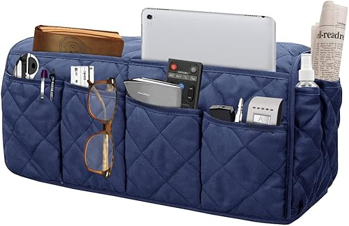 Organizador de reposabrazos para sofá, impermeable, soporte de control remoto para sillón reclinable, organizador reclinable antideslizante,